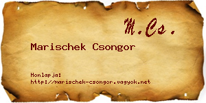 Marischek Csongor névjegykártya